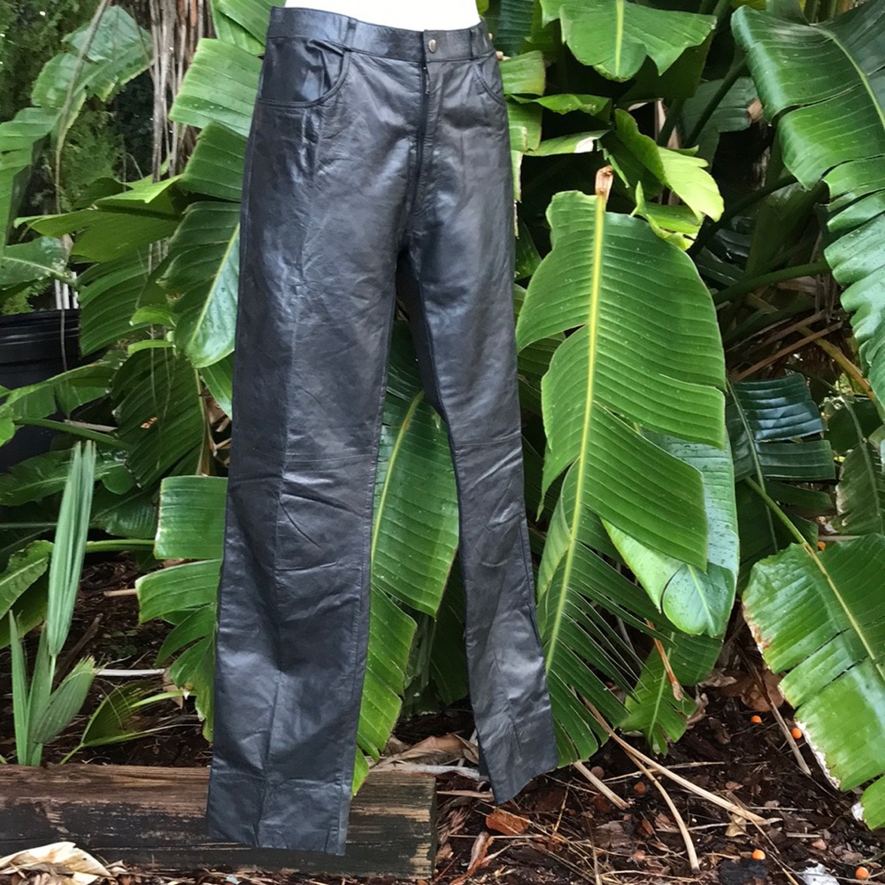 Genuine leather pants